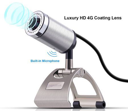 HD USB Webcam For PC With Steel Clip